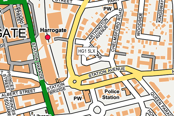 HG1 5LX map - OS OpenMap – Local (Ordnance Survey) HG1 5LX map - OS OpenMap – Local (Ordnance Survey)