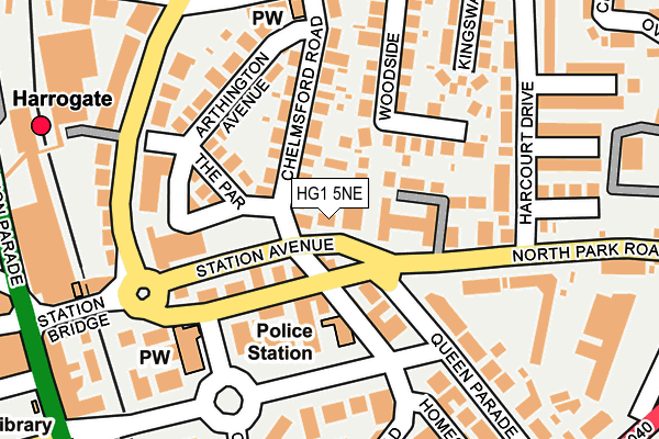 HG1 5NE map - OS OpenMap – Local (Ordnance Survey) HG1 5NE map - OS OpenMap – Local (Ordnance Survey)