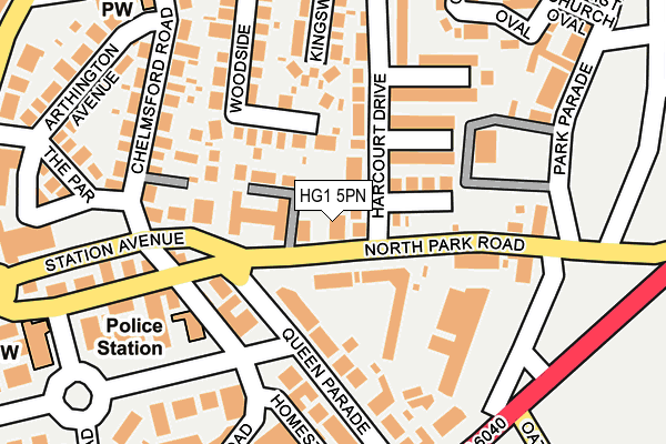 HG1 5PN map - OS OpenMap – Local (Ordnance Survey) HG1 5PN map - OS OpenMap – Local (Ordnance Survey)