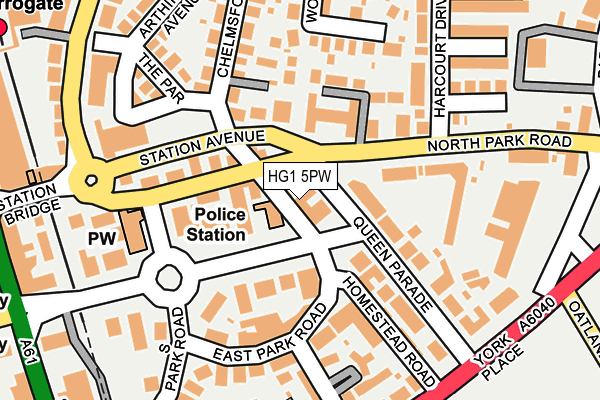 HG1 5PW map - OS OpenMap – Local (Ordnance Survey) HG1 5PW map - OS OpenMap – Local (Ordnance Survey)