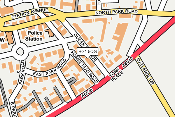HG1 5QG map - OS OpenMap – Local (Ordnance Survey) HG1 5QG map - OS OpenMap – Local (Ordnance Survey)