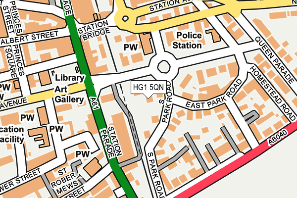 HG1 5QN map - OS OpenMap – Local (Ordnance Survey) HG1 5QN map - OS OpenMap – Local (Ordnance Survey)