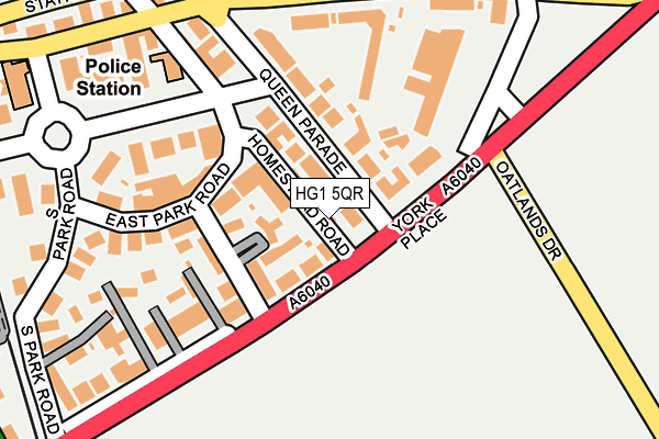 HG1 5QR map - OS OpenMap – Local (Ordnance Survey) HG1 5QR map - OS OpenMap – Local (Ordnance Survey)