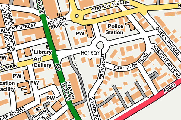 HG1 5QY map - OS OpenMap – Local (Ordnance Survey) HG1 5QY map - OS OpenMap – Local (Ordnance Survey)