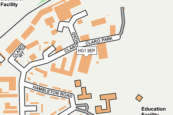 HG1 9EP map - OS OpenMap – Local (Ordnance Survey) HG1 9EP map - OS OpenMap – Local (Ordnance Survey)