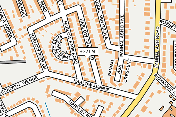 HG2 0AL map - OS OpenMap – Local (Ordnance Survey) HG2 0AL map - OS OpenMap – Local (Ordnance Survey)
