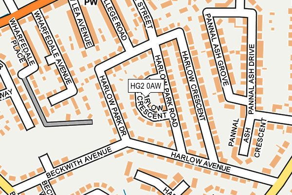 HG2 0AW map - OS OpenMap – Local (Ordnance Survey) HG2 0AW map - OS OpenMap – Local (Ordnance Survey)