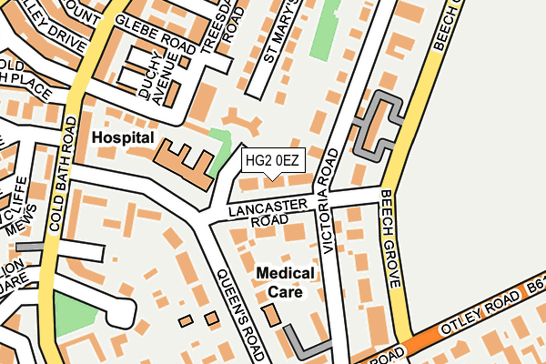 HG2 0EZ map - OS OpenMap – Local (Ordnance Survey) HG2 0EZ map - OS OpenMap – Local (Ordnance Survey)