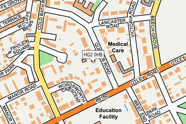 HG2 0HB map - OS OpenMap – Local (Ordnance Survey) HG2 0HB map - OS OpenMap – Local (Ordnance Survey)