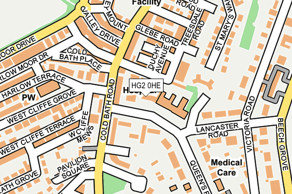 HG2 0HE map - OS OpenMap – Local (Ordnance Survey) HG2 0HE map - OS OpenMap – Local (Ordnance Survey)