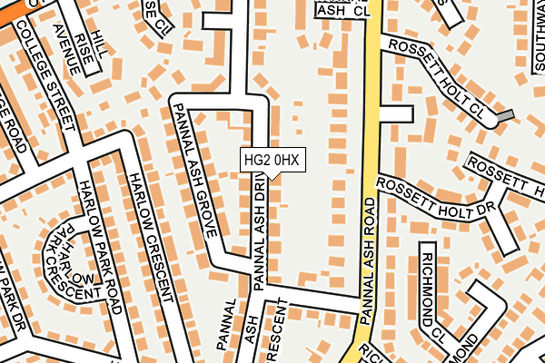 HG2 0HX map - OS OpenMap – Local (Ordnance Survey) HG2 0HX map - OS OpenMap – Local (Ordnance Survey)