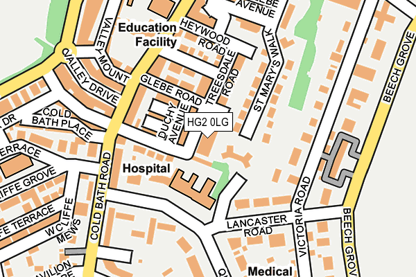 HG2 0LG map - OS OpenMap – Local (Ordnance Survey)