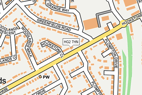 HG2 7HN map - OS OpenMap – Local (Ordnance Survey) HG2 7HN map - OS OpenMap – Local (Ordnance Survey)