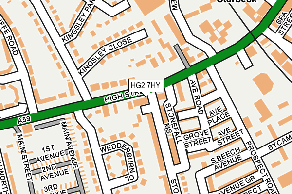 HG2 7HY map - OS OpenMap – Local (Ordnance Survey) HG2 7HY map - OS OpenMap – Local (Ordnance Survey)