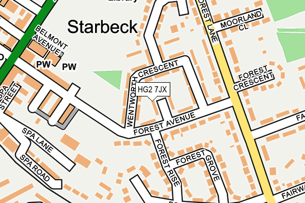 HG2 7JX map - OS OpenMap – Local (Ordnance Survey) HG2 7JX map - OS OpenMap – Local (Ordnance Survey)
