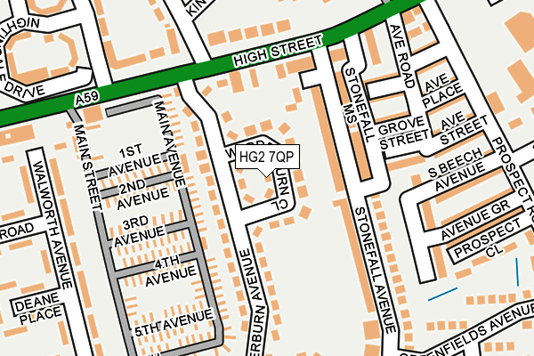 HG2 7QP map - OS OpenMap – Local (Ordnance Survey) HG2 7QP map - OS OpenMap – Local (Ordnance Survey)