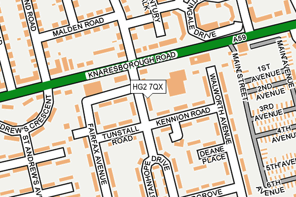 HG2 7QX map - OS OpenMap – Local (Ordnance Survey) HG2 7QX map - OS OpenMap – Local (Ordnance Survey)