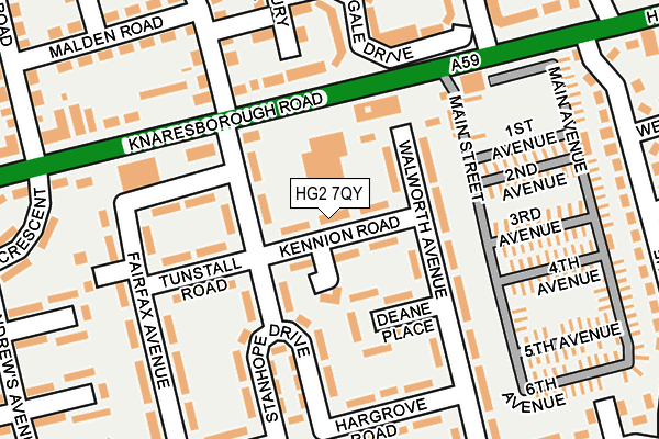 HG2 7QY map - OS OpenMap – Local (Ordnance Survey) HG2 7QY map - OS OpenMap – Local (Ordnance Survey)