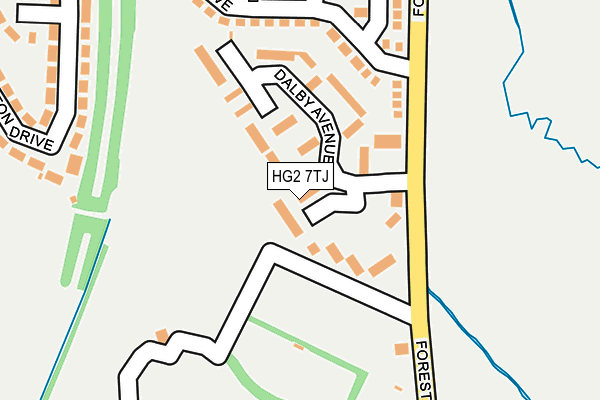 HG2 7TJ map - OS OpenMap – Local (Ordnance Survey) HG2 7TJ map - OS OpenMap – Local (Ordnance Survey)