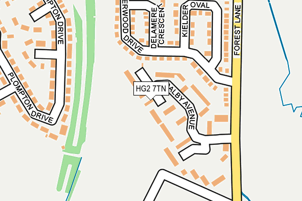 HG2 7TN map - OS OpenMap – Local (Ordnance Survey) HG2 7TN map - OS OpenMap – Local (Ordnance Survey)