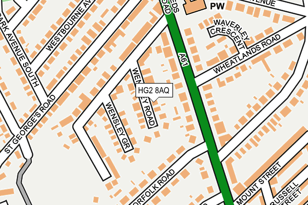 HG2 8AQ map - OS OpenMap – Local (Ordnance Survey) HG2 8AQ map - OS OpenMap – Local (Ordnance Survey)