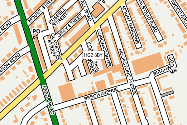 HG2 8BY map - OS OpenMap – Local (Ordnance Survey) HG2 8BY map - OS OpenMap – Local (Ordnance Survey)