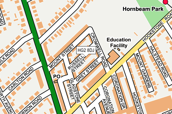 HG2 8DJ map - OS OpenMap – Local (Ordnance Survey) HG2 8DJ map - OS OpenMap – Local (Ordnance Survey)