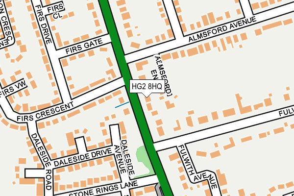 HG2 8HQ map - OS OpenMap – Local (Ordnance Survey) HG2 8HQ map - OS OpenMap – Local (Ordnance Survey)