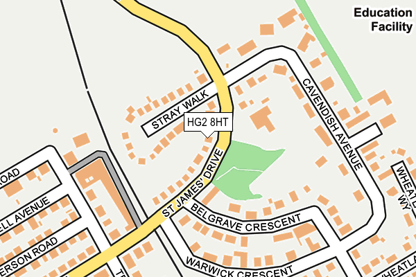 HG2 8HT map - OS OpenMap – Local (Ordnance Survey) HG2 8HT map - OS OpenMap – Local (Ordnance Survey)