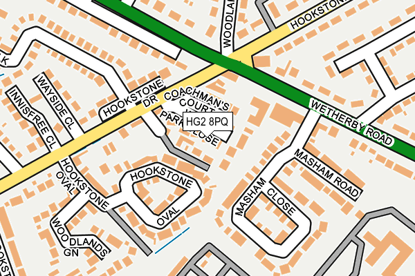 HG2 8PQ map - OS OpenMap – Local (Ordnance Survey) HG2 8PQ map - OS OpenMap – Local (Ordnance Survey)