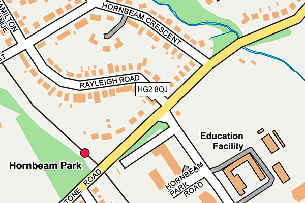 HG2 8QJ map - OS OpenMap – Local (Ordnance Survey) HG2 8QJ map - OS OpenMap – Local (Ordnance Survey)