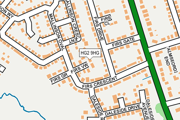 HG2 9HG map - OS OpenMap – Local (Ordnance Survey) HG2 9HG map - OS OpenMap – Local (Ordnance Survey)