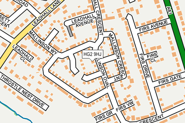 HG2 9HJ map - OS OpenMap – Local (Ordnance Survey) HG2 9HJ map - OS OpenMap – Local (Ordnance Survey)