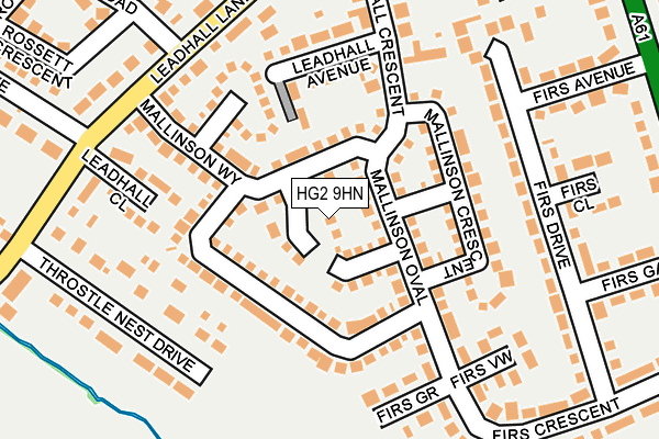HG2 9HN map - OS OpenMap – Local (Ordnance Survey) HG2 9HN map - OS OpenMap – Local (Ordnance Survey)