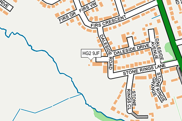 HG2 9JF map - OS OpenMap – Local (Ordnance Survey) HG2 9JF map - OS OpenMap – Local (Ordnance Survey)