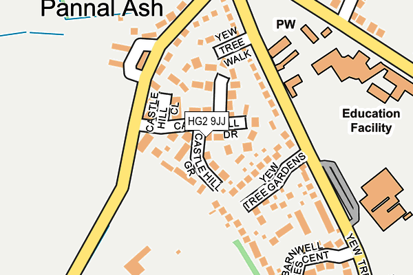 HG2 9JJ map - OS OpenMap – Local (Ordnance Survey)