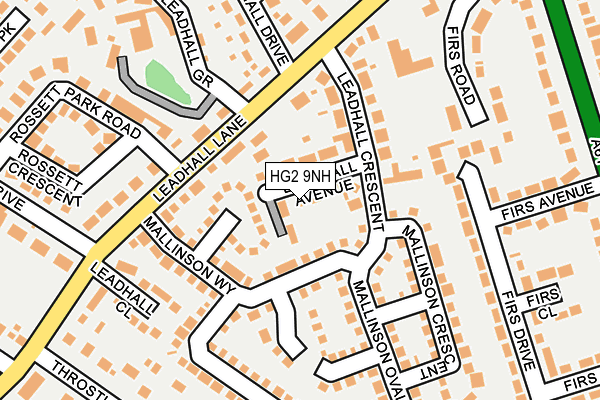 HG2 9NH map - OS OpenMap – Local (Ordnance Survey) HG2 9NH map - OS OpenMap – Local (Ordnance Survey)