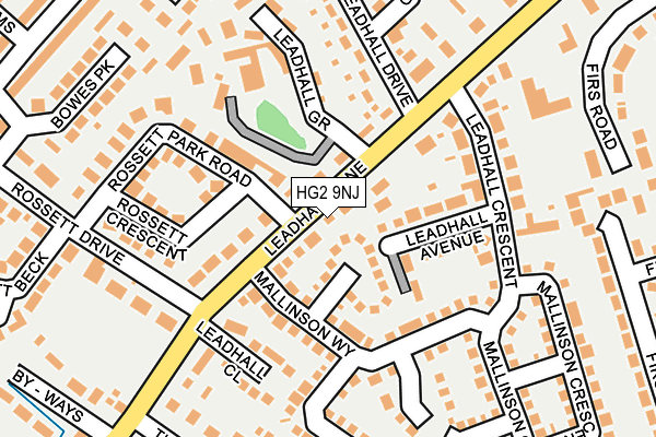 HG2 9NJ map - OS OpenMap – Local (Ordnance Survey) HG2 9NJ map - OS OpenMap – Local (Ordnance Survey)