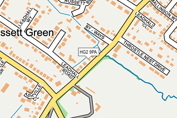 HG2 9PA map - OS OpenMap – Local (Ordnance Survey) HG2 9PA map - OS OpenMap – Local (Ordnance Survey)