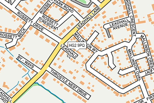 HG2 9PQ map - OS OpenMap – Local (Ordnance Survey) HG2 9PQ map - OS OpenMap – Local (Ordnance Survey)