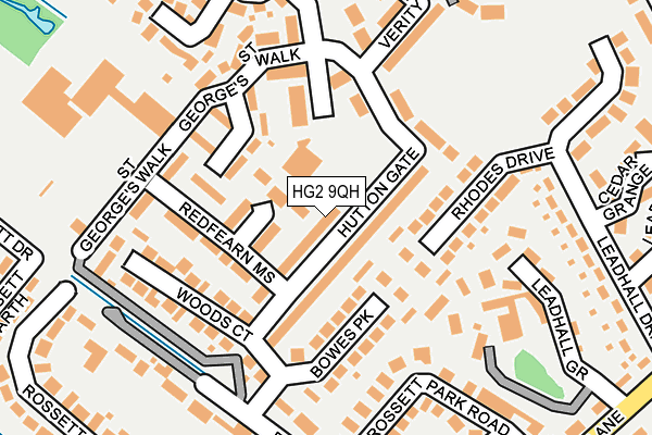 HG2 9QH map - OS OpenMap – Local (Ordnance Survey) HG2 9QH map - OS OpenMap – Local (Ordnance Survey)