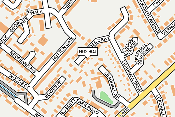HG2 9QJ map - OS OpenMap – Local (Ordnance Survey) HG2 9QJ map - OS OpenMap – Local (Ordnance Survey)