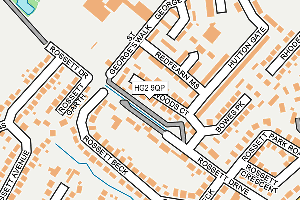 HG2 9QP map - OS OpenMap – Local (Ordnance Survey) HG2 9QP map - OS OpenMap – Local (Ordnance Survey)