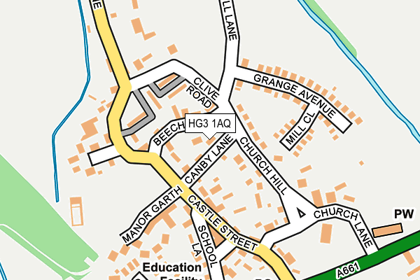 HG3 1AQ map - OS OpenMap – Local (Ordnance Survey) HG3 1AQ map - OS OpenMap – Local (Ordnance Survey)
