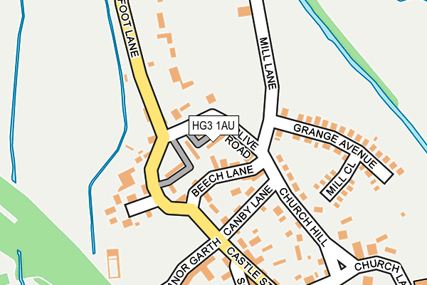 HG3 1AU map - OS OpenMap – Local (Ordnance Survey) HG3 1AU map - OS OpenMap – Local (Ordnance Survey)