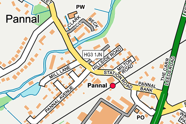 HG3 1JN map - OS OpenMap – Local (Ordnance Survey) HG3 1JN map - OS OpenMap – Local (Ordnance Survey)