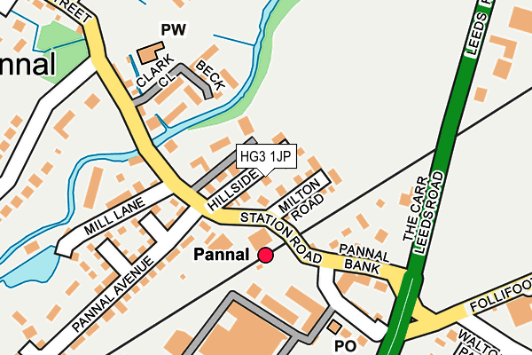 HG3 1JP map - OS OpenMap – Local (Ordnance Survey) HG3 1JP map - OS OpenMap – Local (Ordnance Survey)