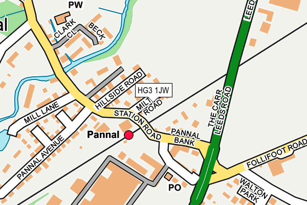 HG3 1JW map - OS OpenMap – Local (Ordnance Survey) HG3 1JW map - OS OpenMap – Local (Ordnance Survey)