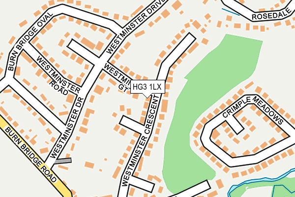 HG3 1LX map - OS OpenMap – Local (Ordnance Survey)
