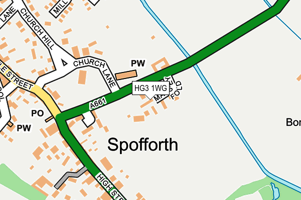 HG3 1WG map - OS OpenMap – Local (Ordnance Survey)